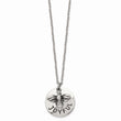 Stainless Steel Polished and Enameled Bumble Bee JOYFUL 22in Necklace