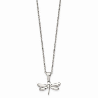 Stainless Steel Polished 22 inch Dragonfly Necklace