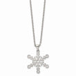 Stainless Steel Polished and Laser cut Snowflake Necklace
