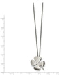 Stainless Steel Polished Four Leaf Clover 18in. Necklace