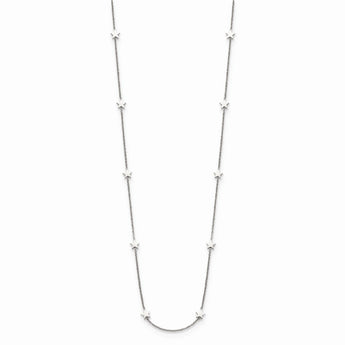 Stainless Steel Polished Stars 35 inch Necklace