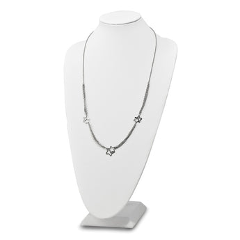 Stainless Steel Polished Star 30 inch Necklace