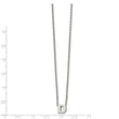 Stainless Steel Polished letter D w/ 2in ext. 18inNecklace