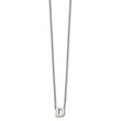 Stainless Steel Polished letter D w/ 2in ext. 18inNecklace