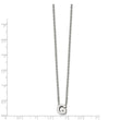 Stainless Steel Polished letter G w/ 2in ext. 18in Necklace