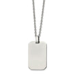 Stainless Steel Polished Rectangle 22in Necklace