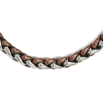 Stainless Steel Polished Brown IP-plated 24in. Necklace