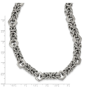 Stainless Steel Brushed and Polished 24in Necklace