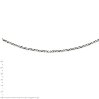 Stainless Steel Polished Fancy Link 24in Chain