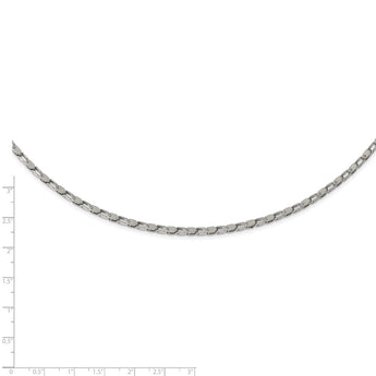 Stainless Steel Polished Fancy Link 24in Chain