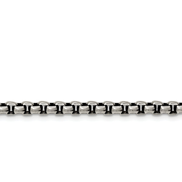 Stainless Steel High Polished 3.9mm Rounded Box Chain