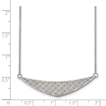 Stainless Steel Polished w/ 2 inch ext. 18 inch Necklace