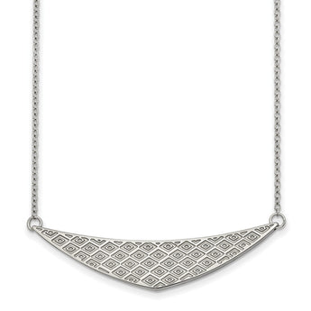 Stainless Steel Polished w/ 2 inch ext. 18 inch Necklace