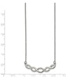 Stainless Steel Polished with Preciosa Crystal 16.5in with 2in ext. Necklac