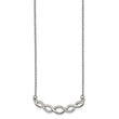 Stainless Steel Polished with Preciosa Crystal 16.5in with 2in ext. Necklac