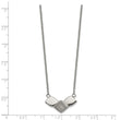 Stainless Steel Polished Laser-cut w/2.5in ext. 15in Necklace