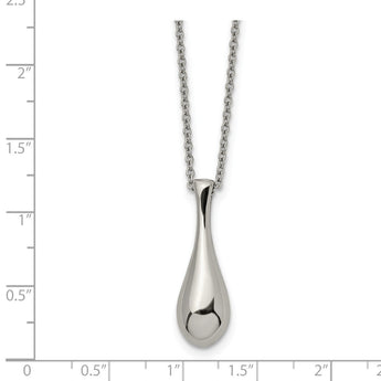 Stainless Steel Polished 16in with 2in ext Necklace