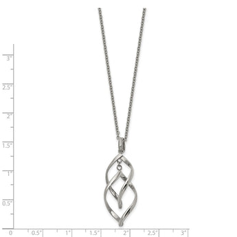 Stainless Steel Polished Twisted 22in Necklace