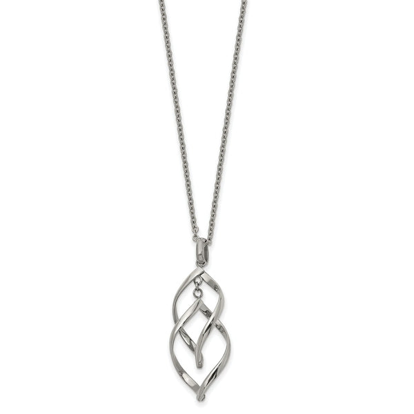 Stainless Steel Polished Twisted 22in Necklace