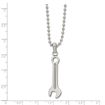 Stainless Steel Polished Wrench Necklace