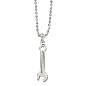 Stainless Steel Polished Wrench Necklace