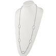 Stainless Steel Polished 38in Fancy Oval Link Necklace