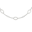 Stainless Steel Polished 38in Fancy Oval Link Necklace