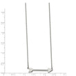 Stainless Steel Polished w/CZ Arrow 17.5in Necklace