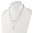 Stainless Steel Polished Multi Chain 16.5in with 2in ext. Necklace