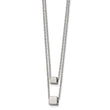Stainless Steel Polished Two Strand 17in with 2in ext. Necklace