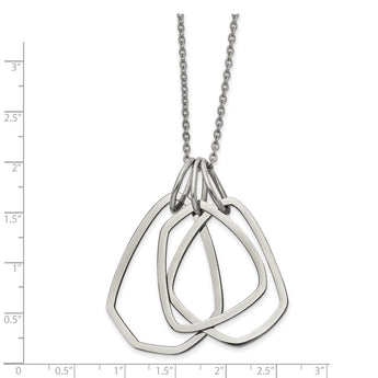 Stainless Steel Polished 24in with 2in ext Necklace