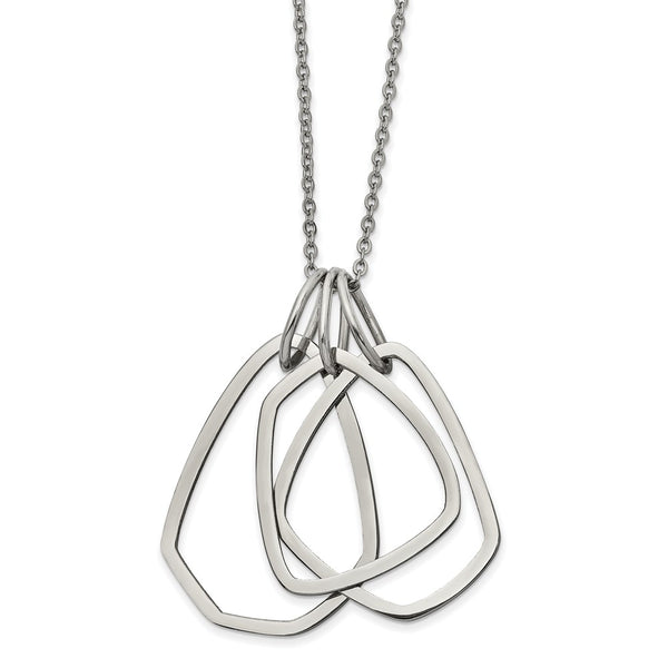 Stainless Steel Polished 24in with 2in ext Necklace