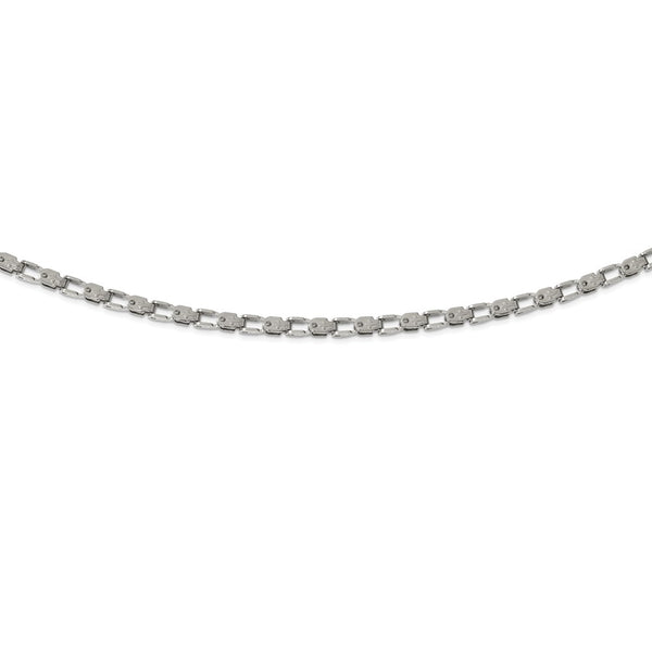 Stainless Steel Polished Fancy Link 24in Chain