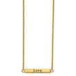 Stainless Steel IP-plated Yellow CZ Enjoy the little16in w/2in ext Bar Neck