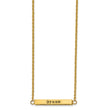 Stainless Steel IP-plated Yellow CZ Enjoy the little16in w/2in ext Bar Neck