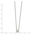 Stainless Steel Polished Stud 16in w/2in ext Necklace