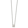 Stainless Steel Polished Stud 16in w/2in ext Necklace