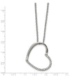 Stainless Steel Polished with CZ Heart 20in Necklace