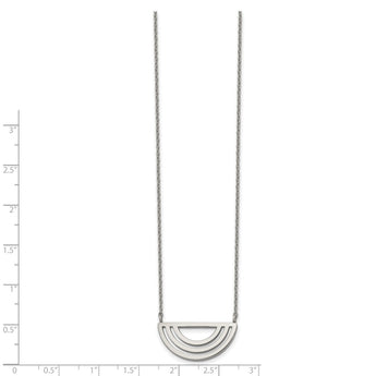 Stainless Steel Polished 18 inch with 2 inch ext. Necklace