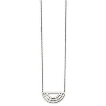 Stainless Steel Polished 18 inch with 2 inch ext. Necklace