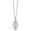 Stainless Steel Polished w/Preciosa Crystal 16in w/2in ext. Necklace