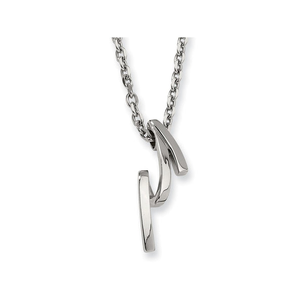 Stainless Steel Pendant 18in Necklace