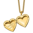 Stainless Steel Polished Yellow IP I LOVE YOU Heart Locket 24in Necklace