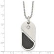 Stainless Steel Dog Tag Heart Convertible Pendant Necklace