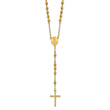 Stainless Steel Polished Yellow IP-plated 30in Rosary