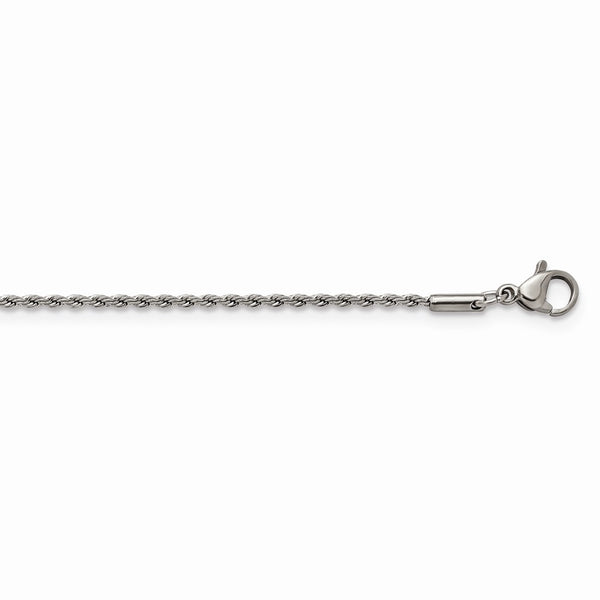 Stainless Steel Polished 1.5mm 24in Rope Chain