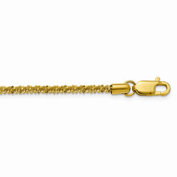Stainless Steel Polished Yellow IP-plated 3mm Cyclone 24in Chain