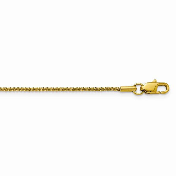 Stainless Steel Polished Yellow IP-plated 1.7mm Cyclone 24in Chain