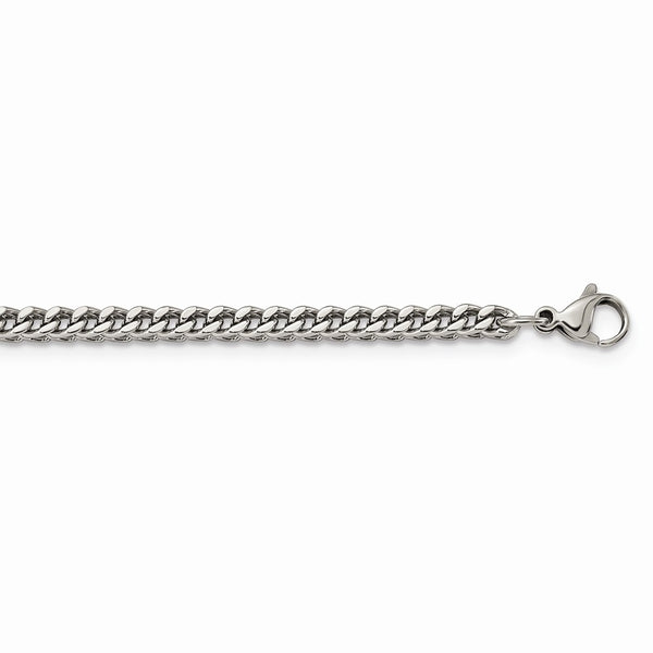 Stainless Steel Polished 4mm 24in Franco Chain