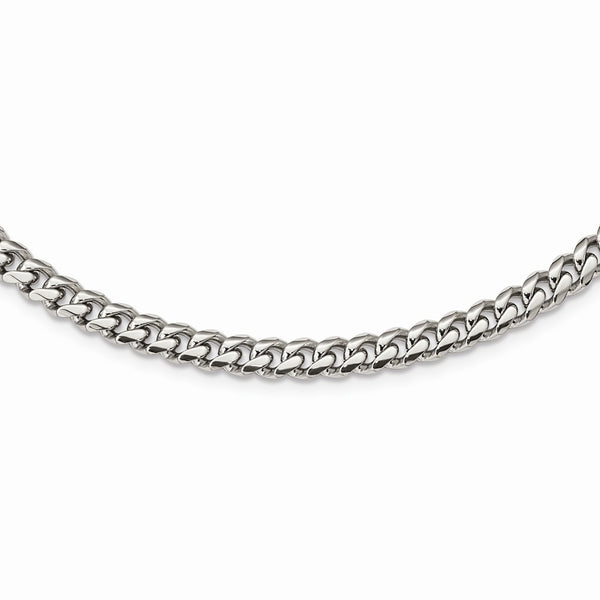 Stainless Steel Polished 6mm 24in Curb Chain